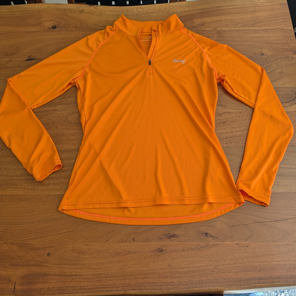 Baleaf Women's Orange Quarter-Zip Sweatshirt